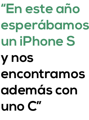 este año esperábamos un iphone 5s y nos encontramos además con uno c