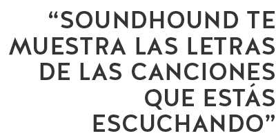 soundhound te muestra las letras de las canciones que estás escuchando