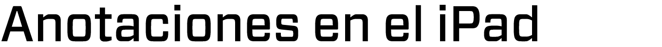 anotaciones en el iPad