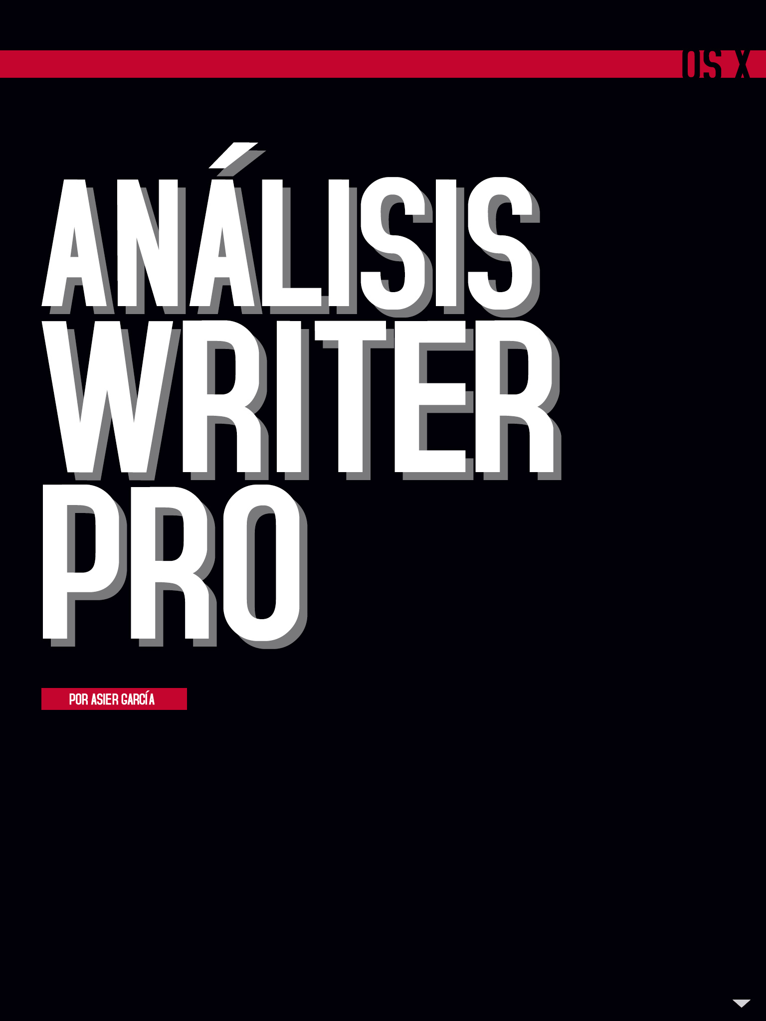 análisis os x: writer pro. Continúa el artículo abajo