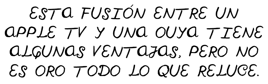esta fusión entre un apple tv y una ouya tiene algunas ventajas, pero no es oro todo lo que reluce