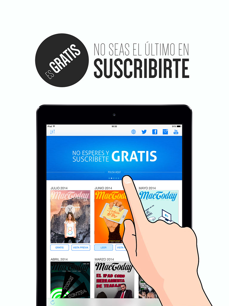 suscríbete gratuitamente a MacToday