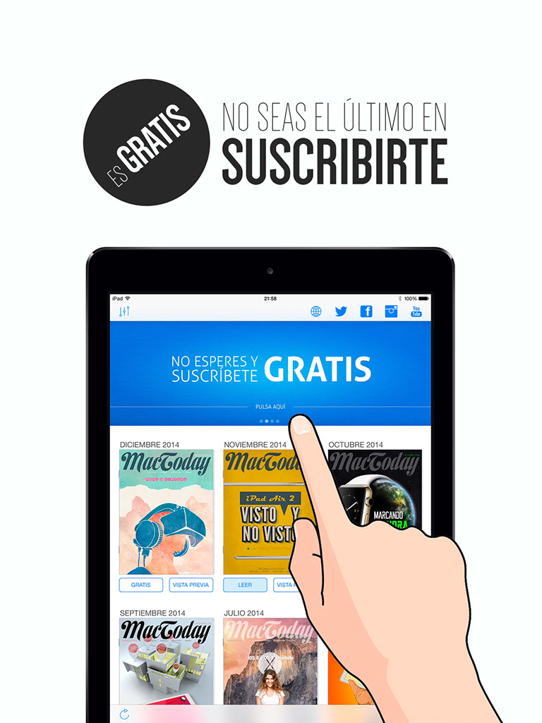 suscríbete gratuitamente a MacToday