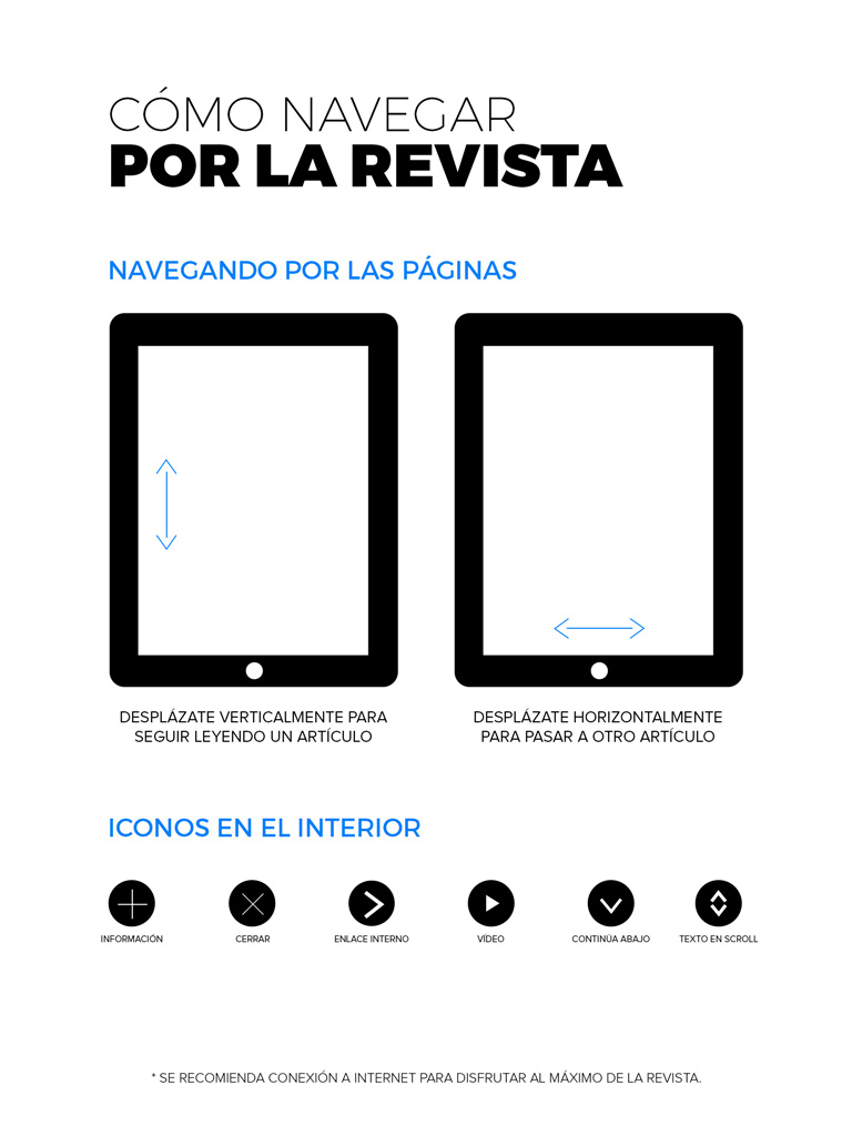 página explicativa: cómo leernos y los iconos que empleamos