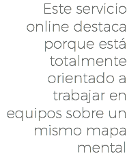 Este servicio online destaca porque está totalmente orientado a trabajar en equipos sobre un mismo mapa mental