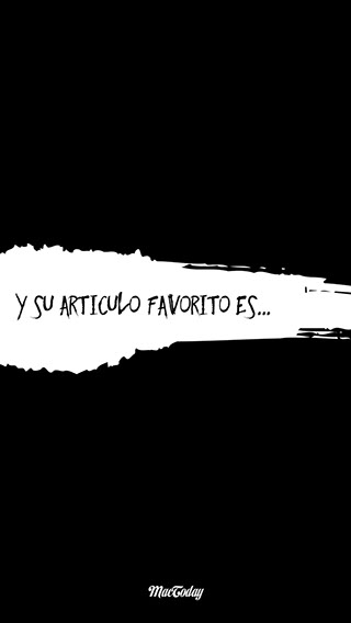 Y su artículo favorito es...