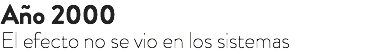 Año 2000 El efecto no se vio en los sistemas